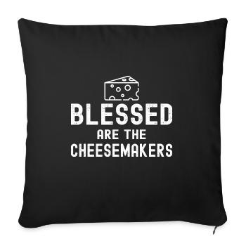 cheese maker - bless.ed are the cheesemakers - Sofa pillowcase 17,3'' x 17,3'' (45 x 45 cm) - black - Front