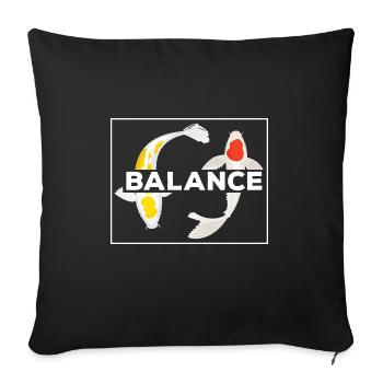 Koi Balance Ying Yang - Sofakissenbezug 45 x 45 cm - Schwarz - Vorne