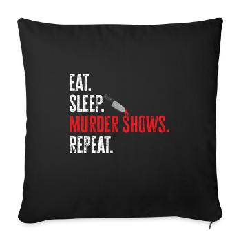 Wahre Verbrechen Podcaster True Crime Podcast - Sofa pillowcase 17,3'' x 17,3'' (45 x 45 cm) - black - Front