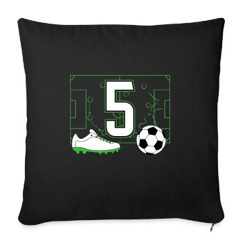 Football Club Amateur Football 5 Birthday Football - Sofa pillowcase 17,3'' x 17,3'' (45 x 45 cm) - black - Front
