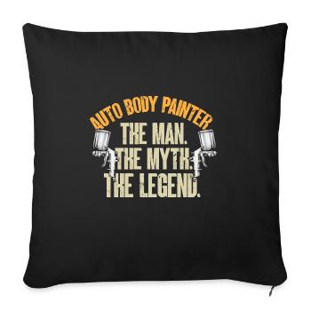 Body Painter Car Painter Painter - Housse de coussin décorative 45 x 45 cm - noir - Devant