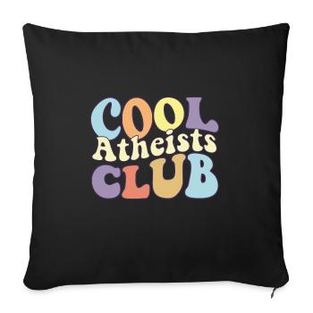 Cool Atheists Club Science Crew Occult Anti - Sofa pillowcase 17,3'' x 17,3'' (45 x 45 cm) - black - Front