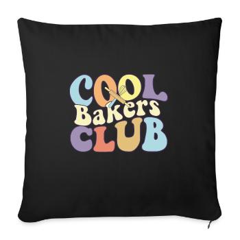 Cool Bakers Club Baking Team Pastry Chef Baker - Sofakissenbezug 45 x 45 cm - Schwarz - Vorne
