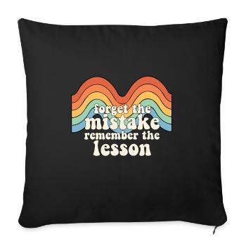 Oubliez l’erreur Souvenez-vous de l’enseignant de la leçon - Housse de coussin décorative 45 x 45 cm - noir - Devant