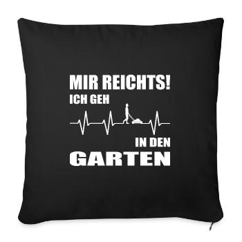 Garten - Sofakissenbezug 45 x 45 cm - Schwarz - Vorne