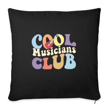 Cool Musicians Club I Love Music Lover Band Member - Sofa pillowcase 17,3'' x 17,3'' (45 x 45 cm) - black - Front