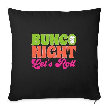Bunco Dice Game - Sofa pillowcase 17,3'' x 17,3'' (45 x 45 cm) - black - Front