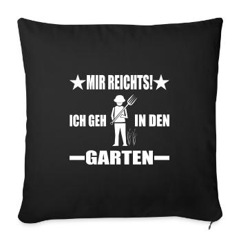 Garten - Sofakissenbezug 45 x 45 cm - Schwarz - Vorne