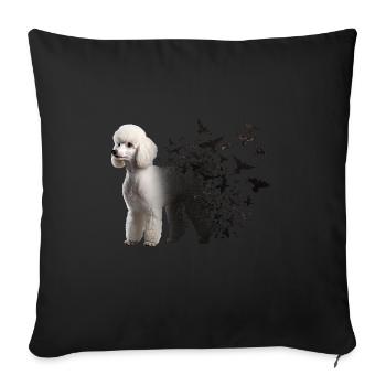 Pudel - Sofakissenbezug 45 x 45 cm - Schwarz - Vorne