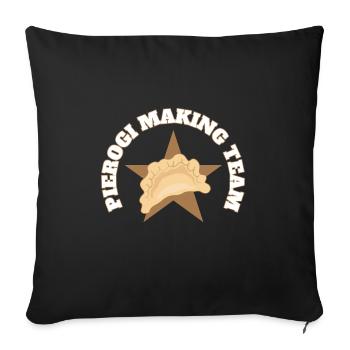 Pierogi Making Team Polish Pride Food Maker - Sofa pillowcase 17,3'' x 17,3'' (45 x 45 cm) - black - Front