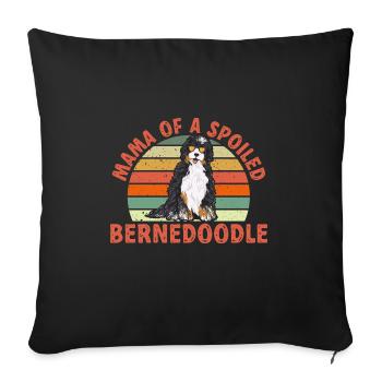 Bernedoodle Dog - Sofa pillowcase 17,3'' x 17,3'' (45 x 45 cm) - black - Front