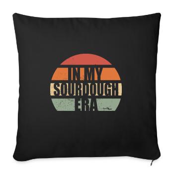 Dans mon ère au levain Home Baker Funny Bread Baking - Housse de coussin décorative 45 x 45 cm - noir - Devant