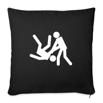 Aikido Martial Arts Gift - Sofa pillowcase 17,3'' x 17,3'' (45 x 45 cm) - black - Front