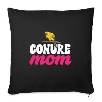 Parakeet, Parrot, Parakeet, Bird - Sofa pillowcase 17,3'' x 17,3'' (45 x 45 cm) - black - Front