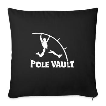 Pole Vaulter Gift - Sofa pillowcase 17,3'' x 17,3'' (45 x 45 cm) - black - Front