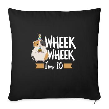 Design de cobaye pour votre 10-year-old - Housse de coussin décorative 45 x 45 cm - noir - Devant