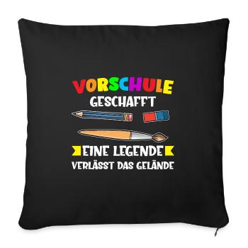 Vorschule Gaming Vorschulkind Geschenk - Sofakissenbezug 45 x 45 cm - Schwarz - Vorne