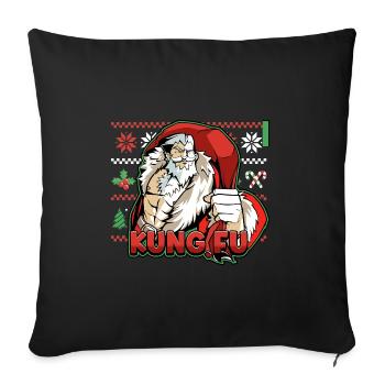 Kung Fu Santa Ugly Cristmas Design for a Martial - Sofakissenbezug 45 x 45 cm - Schwarz - Vorne