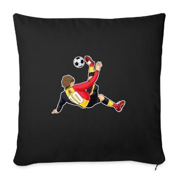 Équipe de Belgique de football I Football Belgique - Housse de coussin décorative 45 x 45 cm - noir - Devant