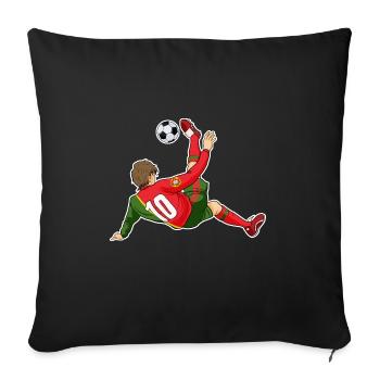 Équipe du Portugal de football I Football Portugal - Housse de coussin décorative 45 x 45 cm - noir - Devant