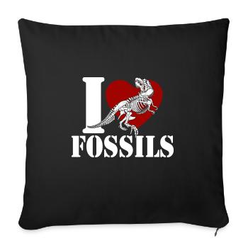 Dinosaurier Fossilien Sarkastischer Spruch Ironisc - Sofakissenbezug 45 x 45 cm - Schwarz - Vorne