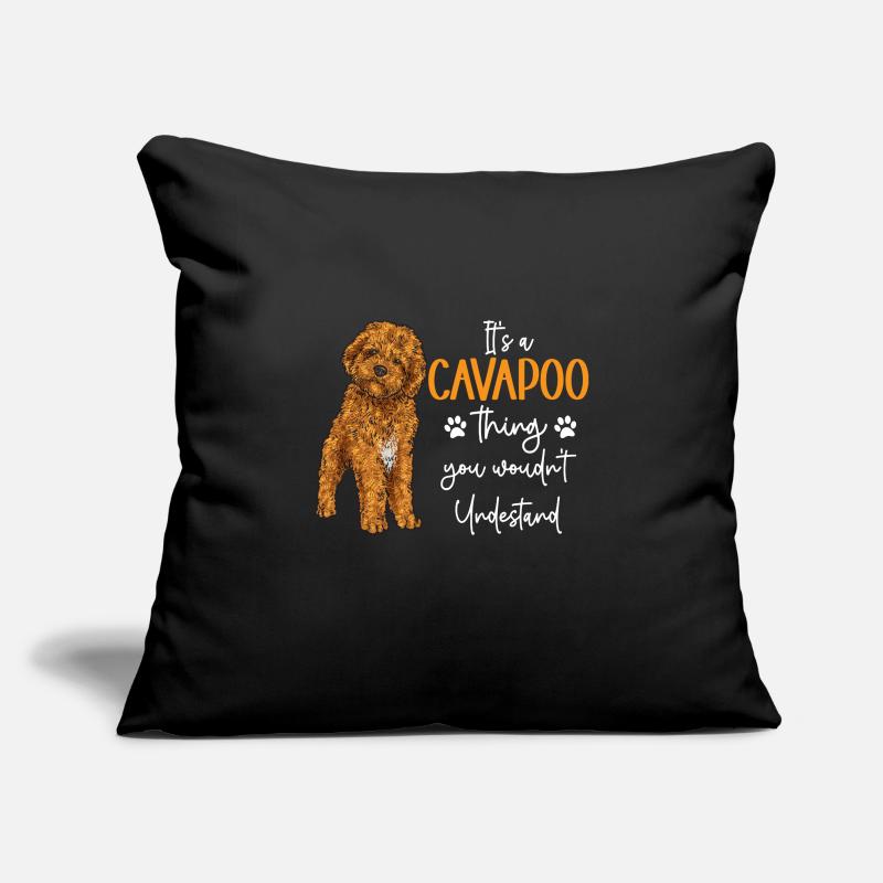 Cavapoo Cavoodle Capoodle Chien Housse de coussin décorative 45 x 45 cm