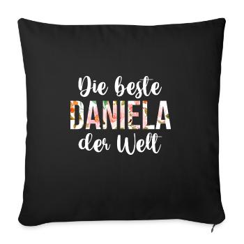Daniela - Sofakissenbezug 45 x 45 cm - Schwarz - Vorne