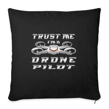 Drone Drones Drone Flight Drone Pilot - Sofa pillowcase 17,3'' x 17,3'' (45 x 45 cm) - black - Front