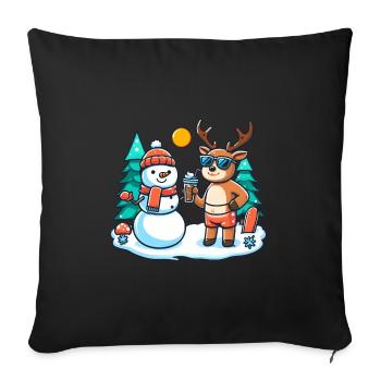 Christmas Gnome Zombie - Sofa pillowcase 17,3'' x 17,3'' (45 x 45 cm) - black - Front