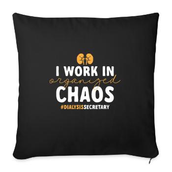 Dialysis Secretary Dialysis Specialist - Sofa pillowcase 17,3'' x 17,3'' (45 x 45 cm) - black - Front
