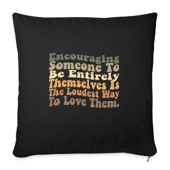 Inspirational Life Wisdom for Growth Mindset & - Sofa pillowcase 17,3'' x 17,3'' (45 x 45 cm) - black - Front