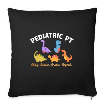 Physiotherapie Kinderphysiotherapeutin - Sofakissenbezug 45 x 45 cm - Schwarz - Vorne