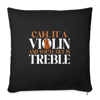Violoncelliste Violoncelliste Musicien Violoncelle - Housse de coussin décorative 45 x 45 cm - noir - Devant