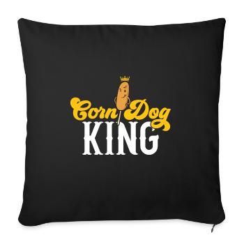 Corn Dog Corndog - Sofa pillowcase 17,3'' x 17,3'' (45 x 45 cm) - black - Front