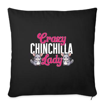 Chinchilla - Housse de coussin décorative 45 x 45 cm - noir - Devant