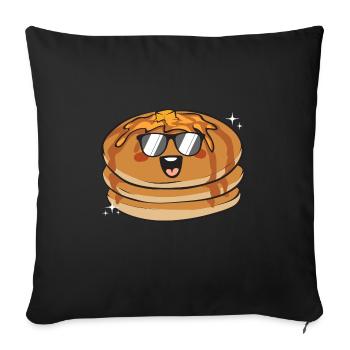 Pancake Breakfast Pancakes - Sofa pillowcase 17,3'' x 17,3'' (45 x 45 cm) - black - Front