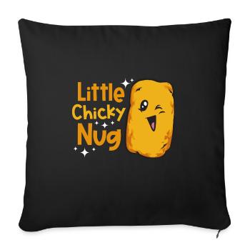 Chicken Nugget Lover Chicken Nuggets - Sofa pillowcase 17,3'' x 17,3'' (45 x 45 cm) - black - Front