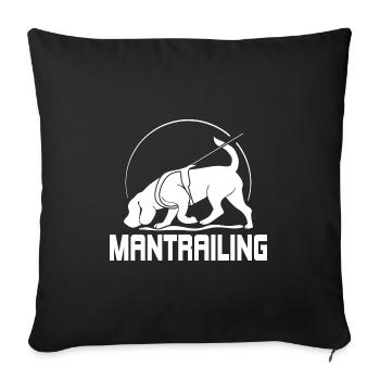 MANTRAILING Hundesport Suchhunde Hunde Hund - Sofakissenbezug 45 x 45 cm - Schwarz - Vorne