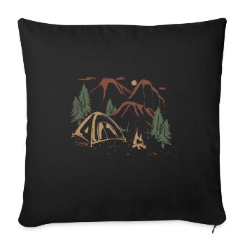 Campeur - Housse de coussin décorative 45 x 45 cm - noir - Devant