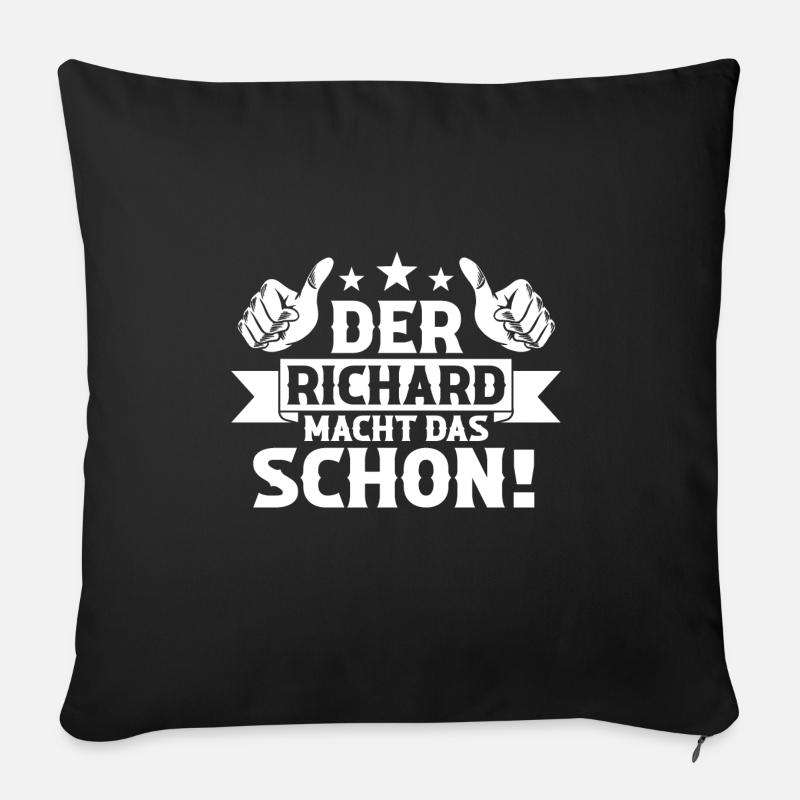 Richard - Sofakissenbezug 45 x 45 cm - Schwarz