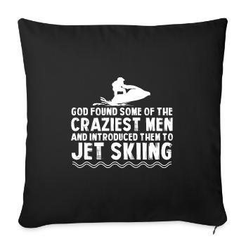 Jetski Jetskifahren Wintersport Geschenk - Sofakissenbezug 45 x 45 cm - Schwarz - Vorne