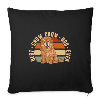 Chow Chow Chien - Housse de coussin décorative 45 x 45 cm - noir - Devant