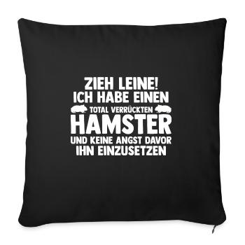 Nagetier Hamsterbesitzer Hamster - Sofakissenbezug 45 x 45 cm - Schwarz - Vorne