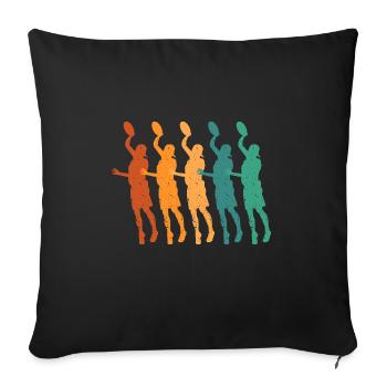 Disque de lancer de frisbee ultime - Housse de coussin décorative 45 x 45 cm - noir - Devant