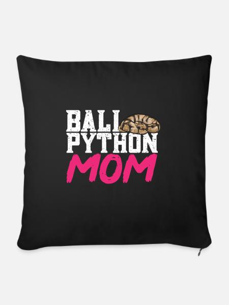 Ball Python Schlange Königspython - Sofakissenbezug 45 x 45 cm - Schwarz