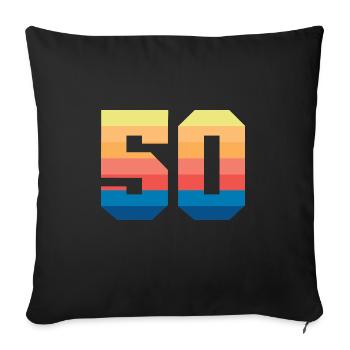 50 Vintage - Housse de coussin décorative 45 x 45 cm - noir - Devant