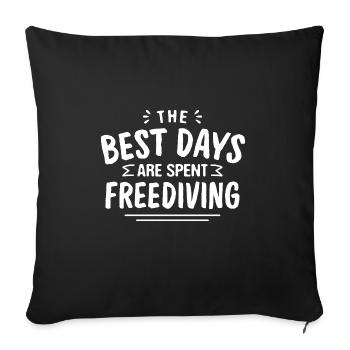 Les meilleurs jours sont passés en apnée en été - Housse de coussin décorative 45 x 45 cm - noir - Devant