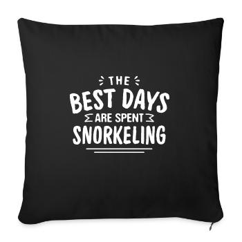 The Best Days Are Spent Snorkeling Summer - Sofa pillowcase 17,3'' x 17,3'' (45 x 45 cm) - black - Front