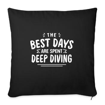 Les meilleurs jours se passent Deep Diving Summer Deep - Housse de coussin décorative 45 x 45 cm - noir - Devant