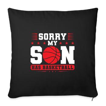 Basketball Sohn Basketball Mutter Sport Geschenk - Sofakissenbezug 45 x 45 cm - Schwarz - Vorne